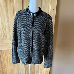 Lauren Ralph Lauren Black Tweed Jacket Size L